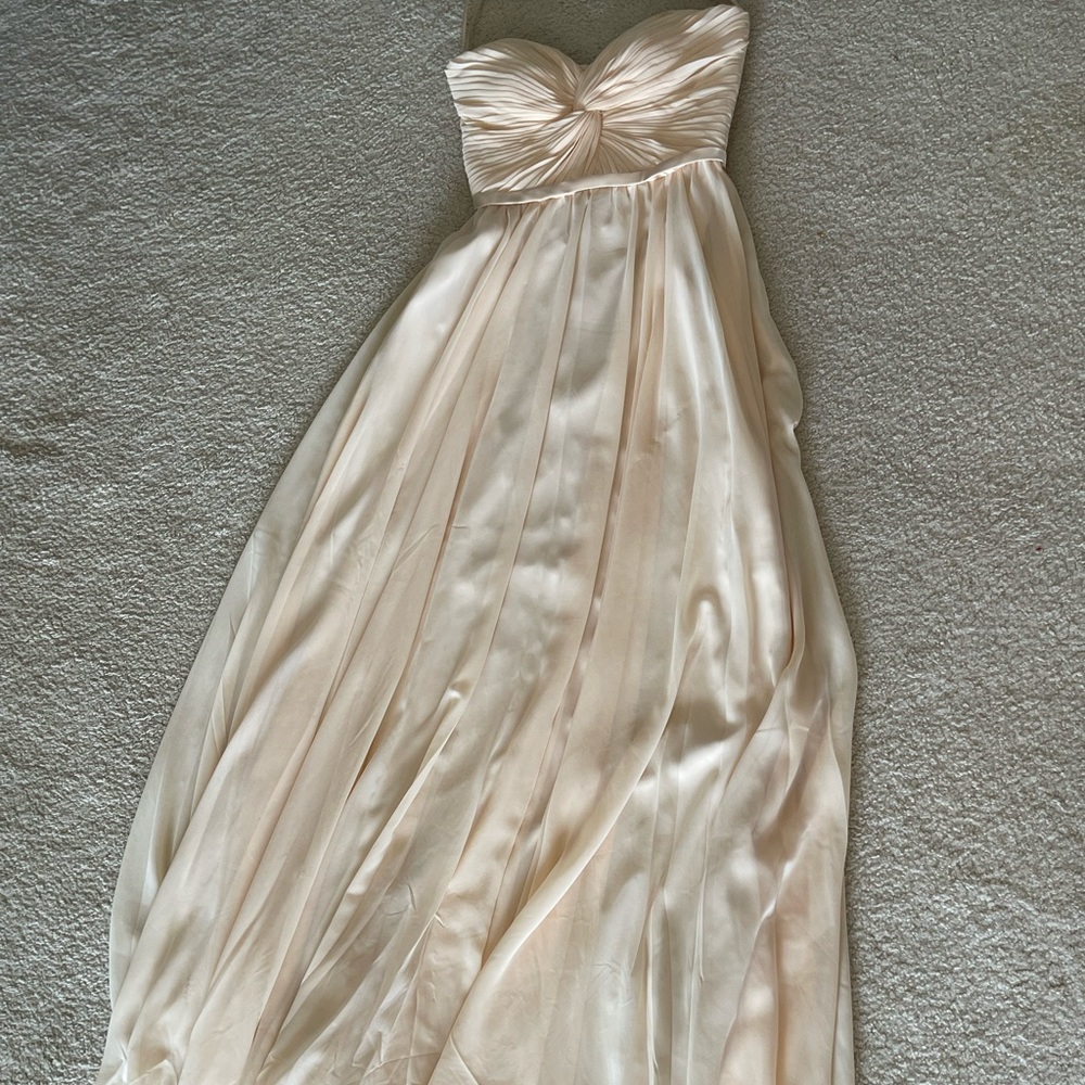 Strapless floor length formal dress